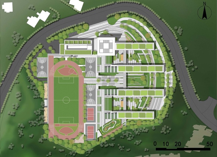 深圳云海学校-12总平面图_Site_plan