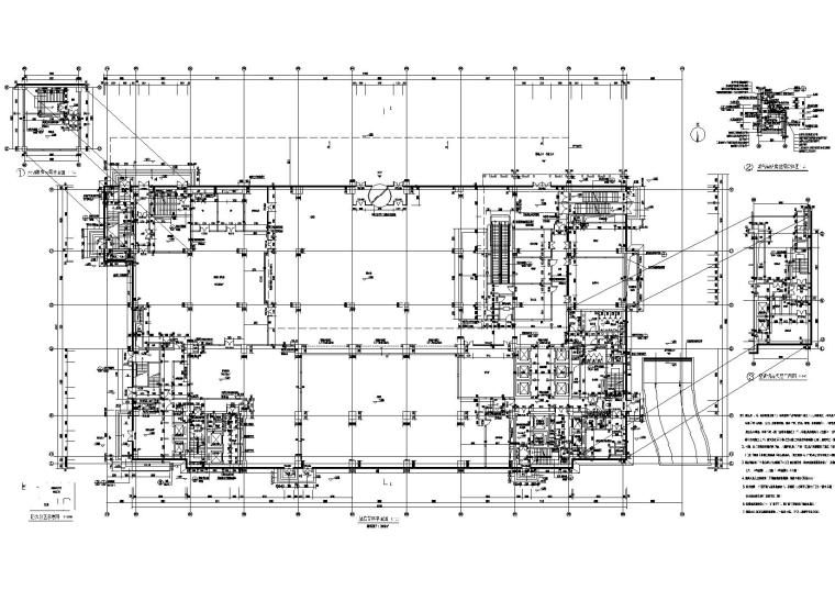 3层酒店框架建筑施工图资料下载-北京四层五星级商务酒店建筑项目平面施工图