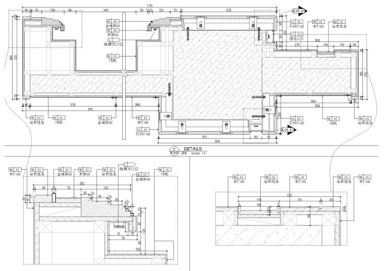 温州现代整形医院室内设计施工图+效果图-节点大样详图