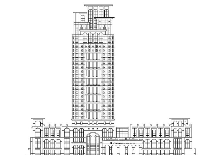 建筑大立面资料下载-龙岗高层框架结构大酒店建筑工程项目施工图