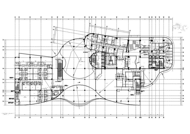 会泽县超高层框剪结构五星级酒店建筑施工图-裙房二层平面图