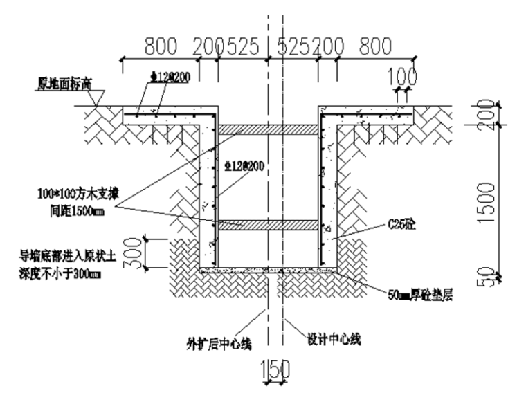 导墙做法大样资料下载-地铁站地下连续墙施工技术交底