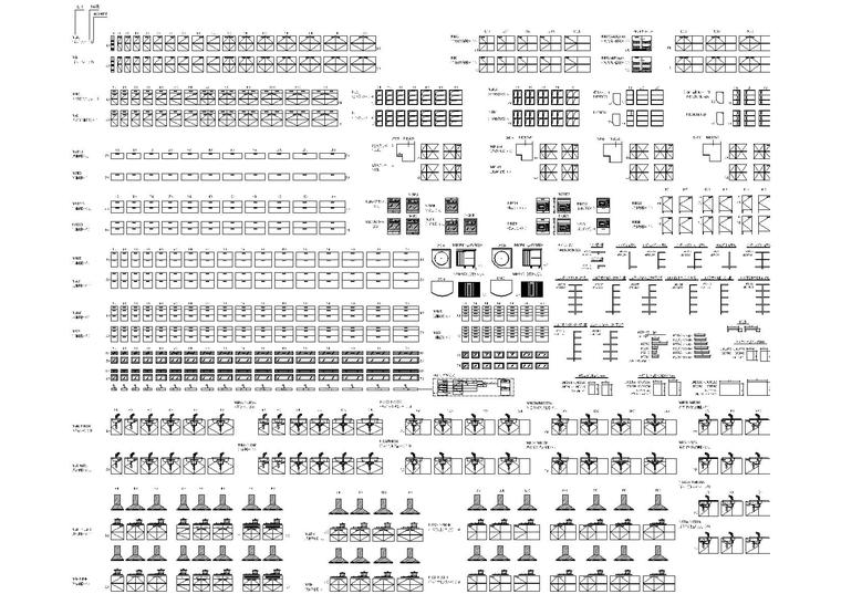 室外设施cad图库资料下载-专业厨房橱柜大型综合图库-1800款