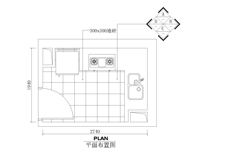 橱柜CAD设计图下载资料下载-室内厨房橱柜设计图-17款
