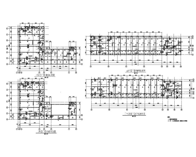 六层教学楼建筑资料下载-六层学校教学楼结构施工图（CAD）