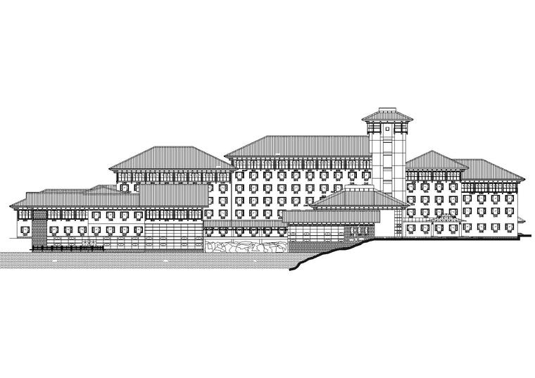 一层酒店建筑图资料下载-景德镇西山湖六层宾馆建筑工程项目施工图