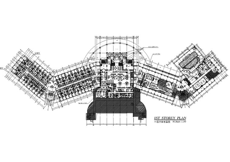 现代五星级酒店方案资料下载-上海现代六层五星级酒店设计施工图+效果图