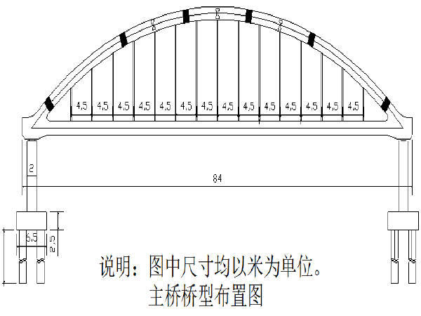 系杆拱钢桥施工组织设计资料下载-下承式系杆拱桥主跨上部工程施工组织设计​