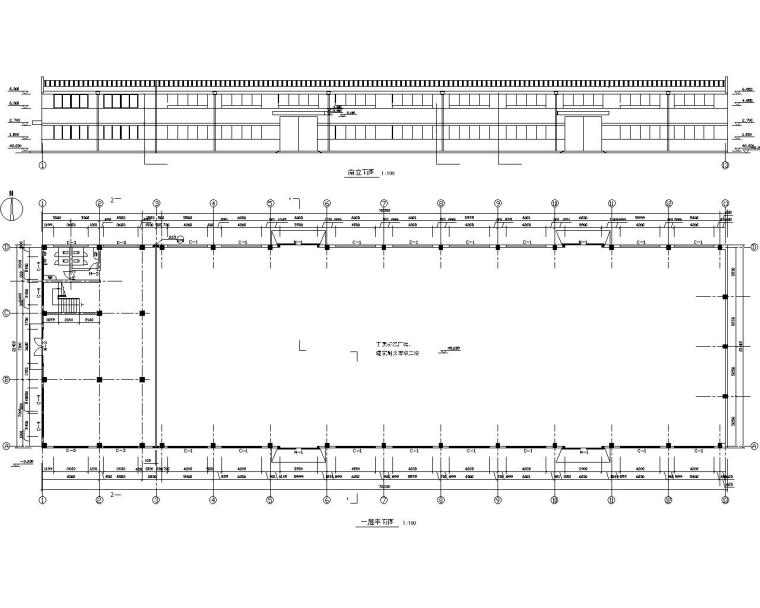 cad建筑室内平面素材资料下载-二层混凝土厂房结构施工图（CAD含建筑图）