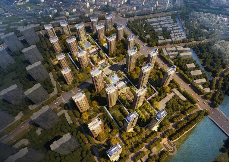 欧陆风格别墅模型资料下载-[上海]欧陆风格江景住宅建筑概念方案设计