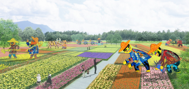 惠州中庭景观设计资料下载-[广东]惠州“花艺术”创意庄园景观设计方案