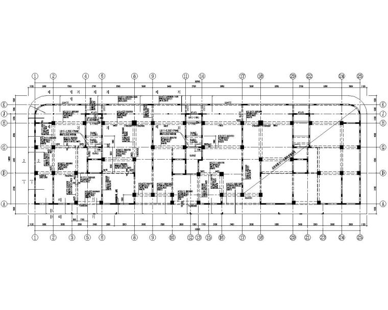 15层高层住宅cad资料下载-17层高层住宅混凝土框剪结构施工图（CAD）