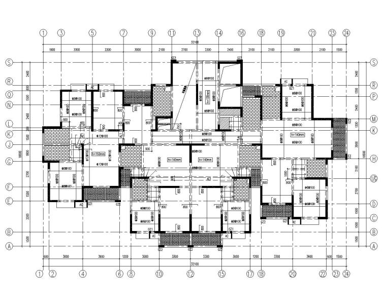 28层高层住宅设计资料下载-28层高层住宅混凝土结构施工图（CAD）
