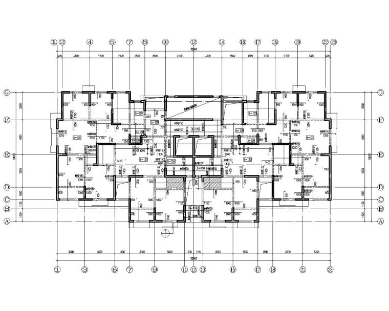 31层高层剪力墙设计资料下载-24层高层住宅剪力墙结构施工图（CAD）