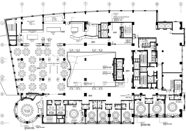 80平米室内装饰施工图资料下载-某2500㎡中式餐厅室内装饰设计施工图