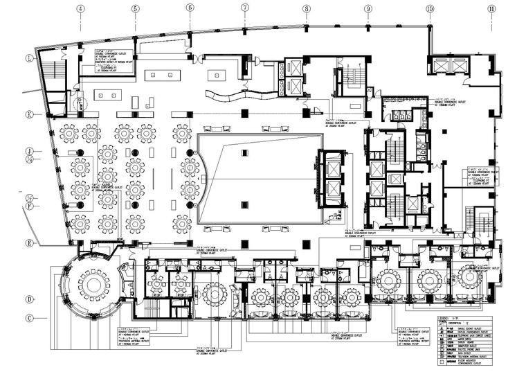 某2500㎡中式餐厅室内装饰设计施工图-电气布置图