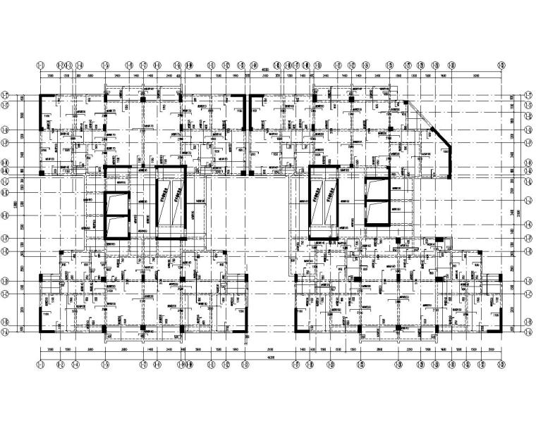 30层高层户型图cad资料下载-30层高层商住框架剪力墙结构施工图（CAD）
