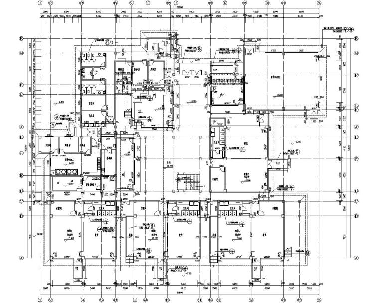 cad建筑室内平面素材资料下载-西南三层幼儿园结构施工图（CAD含建筑图）