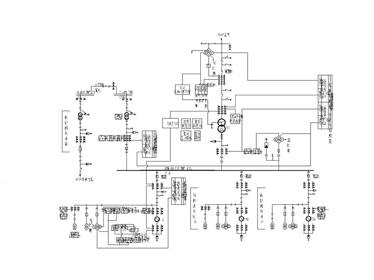 工业电气工程及自动化论文资料下载-贵州某水库电站电气主接线设计图[含自动化]