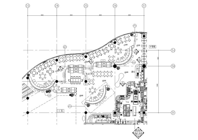 一层彩钢餐厅施工图资料下载-[北京]五星酒店一层全日餐厅装饰设计施工图