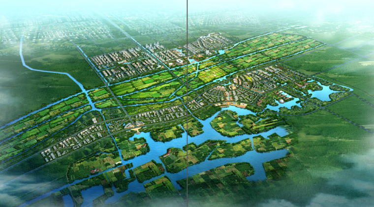 美式绿色宜居小镇资料下载-[山东]滨州宜居宜游生态城市设计方案