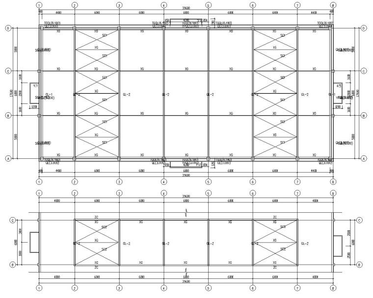 工业风餐厅CAD施工图资料下载-单层工业厂房车间结构施工图（CAD）