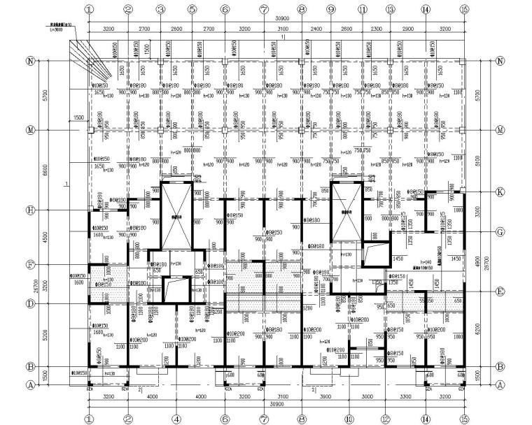32层高层剪力墙结构的住宅楼地下室施工资料下载-18层高层住宅楼剪力墙结构施工图（CAD）