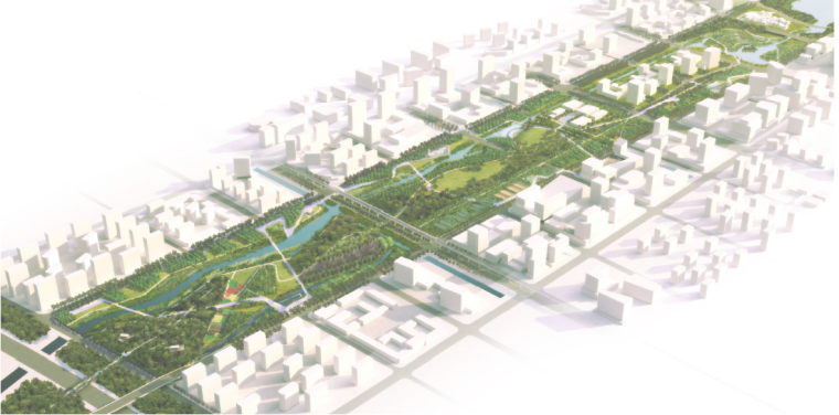 城市景观轴线效果图资料下载-[浙江]嘉定新城公共空间景观轴线设计方案