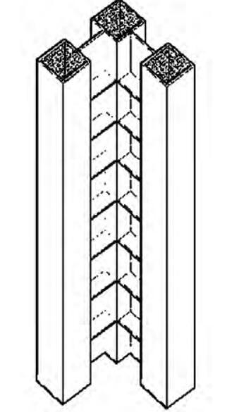 钢板连接混凝土板资料下载-L形钢板连接式方钢管混凝土组合异形柱