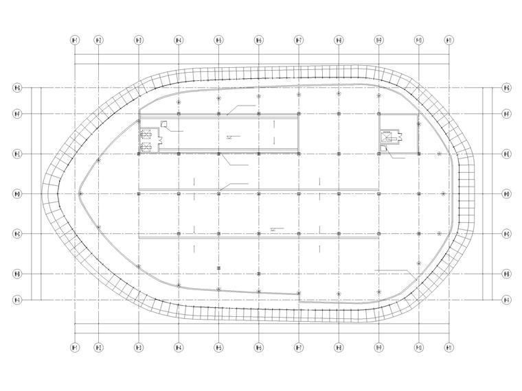 沐川文化艺术中心各场馆建筑专业CAD图-博物馆设备夹层平面图