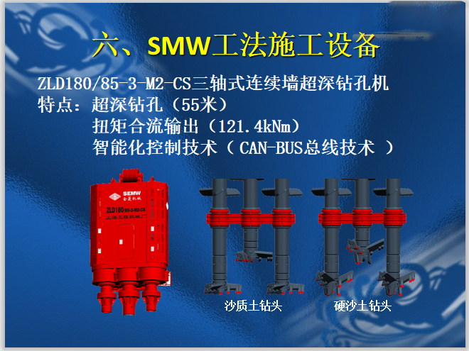 SMW工法及施工设备介绍讲义（18页）-SMW工法施工设备