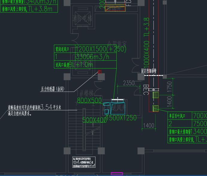 前室不送风风量资料下载-顶层前室疏散门数量与楼下不同，加压送风量