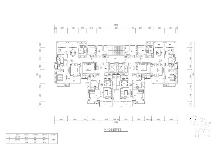 高层住宅多单元cad资料下载-武汉某超高层住宅项目户型设计（CAD）