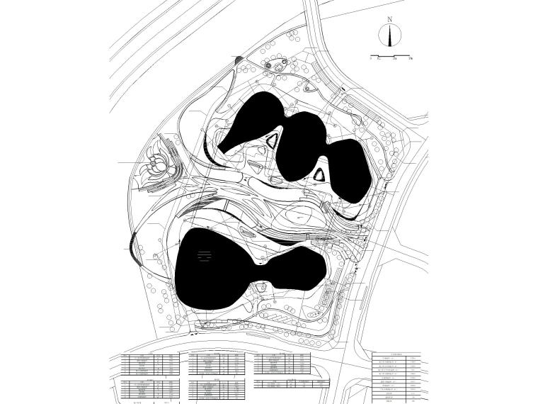 沐川文化艺术中心各场馆建筑专业CAD图-总平面图