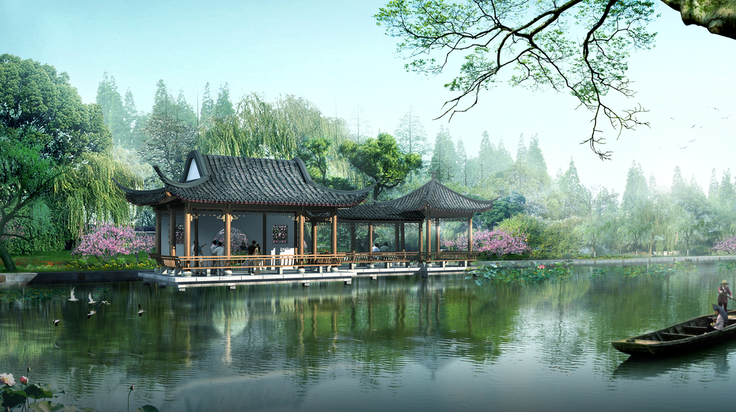 古典园林效果图PS素材100套(64~75)-配景素材-筑龙渲染表现论坛