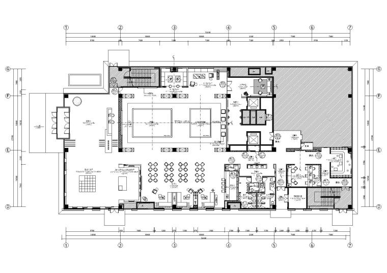 售楼部景观区施工图资料下载-[贵州]宝能2174㎡现代二层售楼部室内施工图