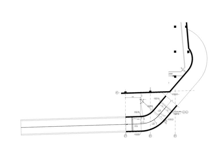 规划办公展馆设计cad资料下载-办公中心汽车坡道详图设计（CAD）