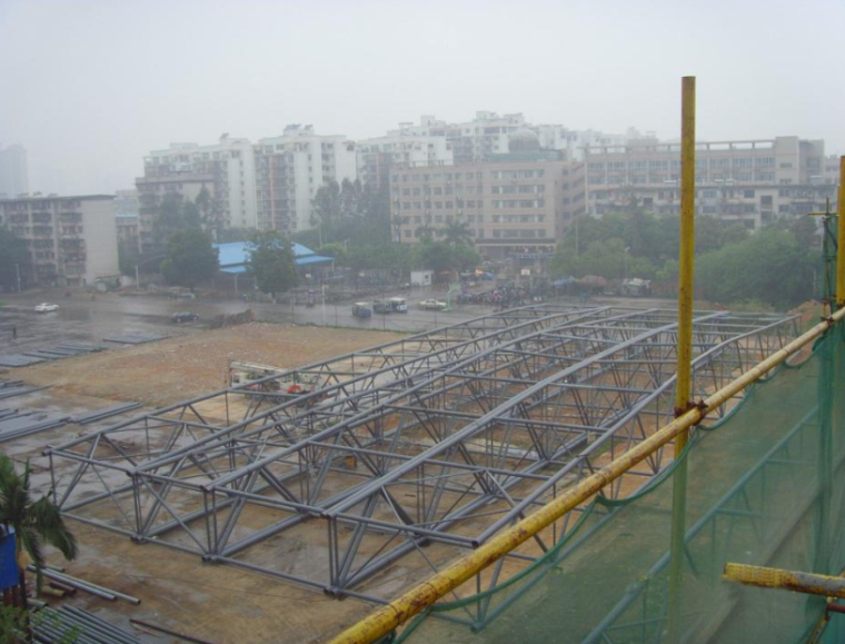 大跨度建筑屋盖结构资料下载-72m大跨度钢屋盖管桁架结构吊装工艺创新