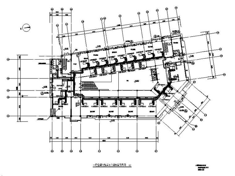 江苏商业楼暖通施工图（建筑结构水暖电）-一层空调冷媒管及冷凝水管平面图