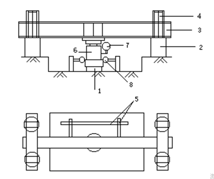 單樁豎向抗壓靜載荷試驗裝置示意圖
