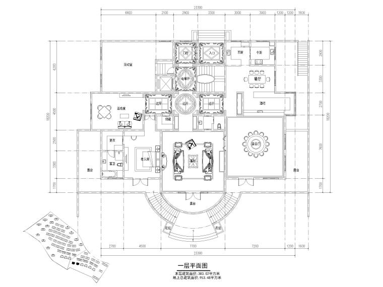 四房一厅户型设计资料下载-33套独栋别墅建筑平面户型设计（CAD）