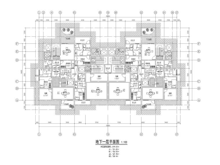 90套联排独栋别墅平面户型设计（CAD）-联排独栋别墅平面户型设计2