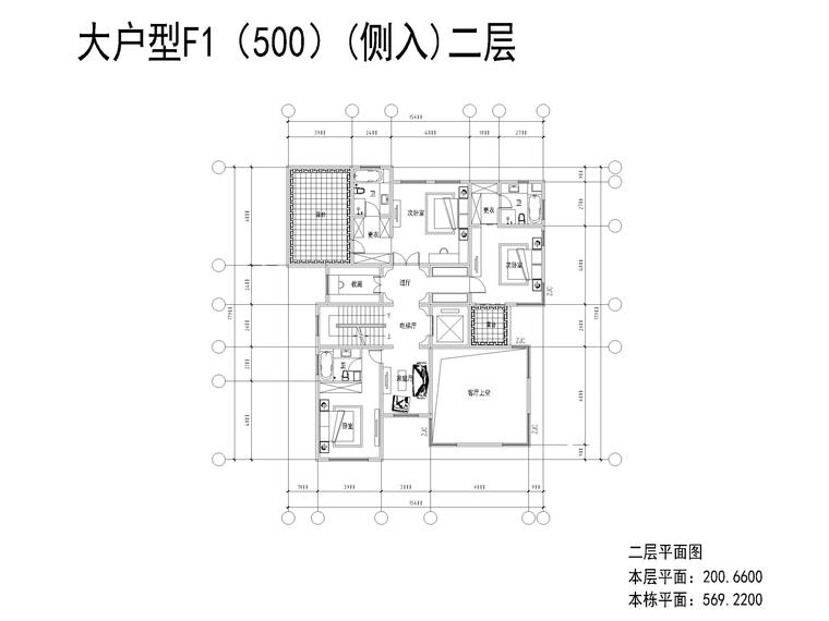 33套独栋别墅建筑平面户型设计（CAD）-独栋别墅户型8