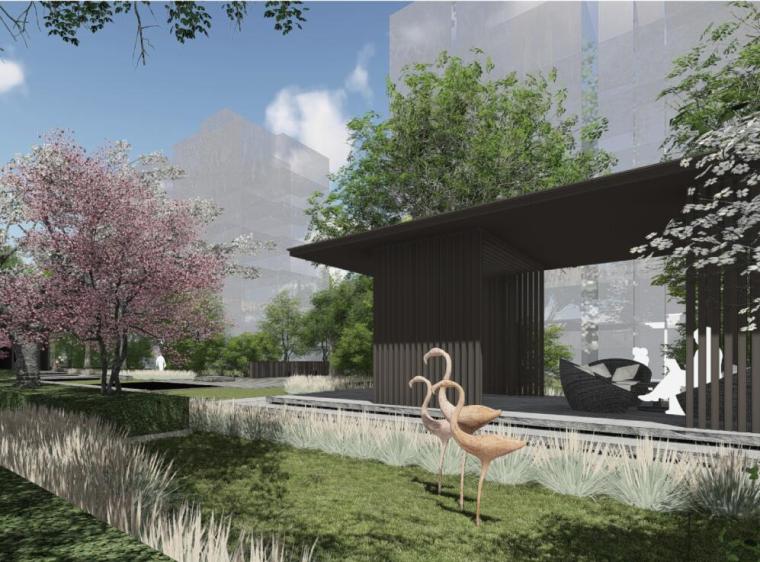 新中式围合式小区景观方案资料下载-[江苏]新中式舒适住宅景观概念方案