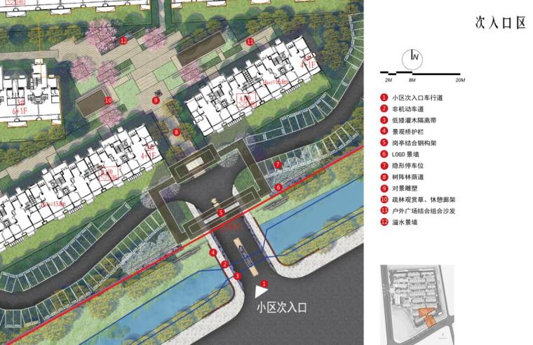 [江苏]新中式舒适住宅景观概念方案-次入口分析