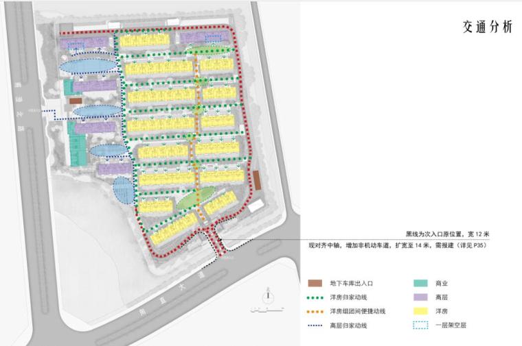 [江苏]新中式舒适住宅景观概念方案-交通分析