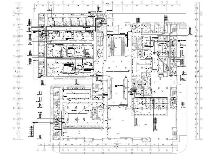 山东大型三甲医院高层综合楼电气图纸（全）-2电力平面图