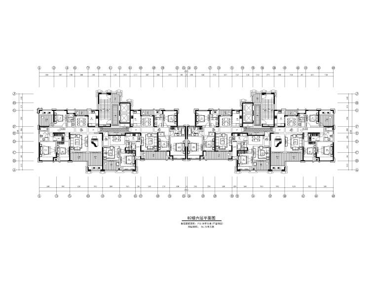 住宅cad四房资料下载-44套高层住宅四室户及以上建筑户型图设计