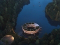 森林湖泊上的“渔船”：Land Ahoy