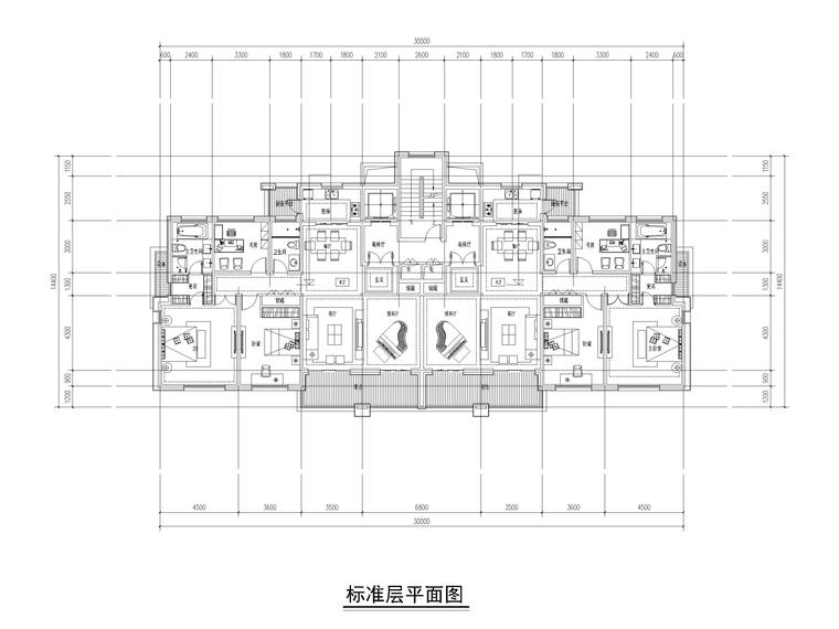 34套小高层住宅三室户户型图设计(8~15层)-小高层住宅三室户户型图设计7